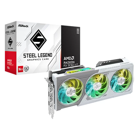 ASROCK STEEL LEGEND RX9060 XT 16GB GDDR6 WHITE