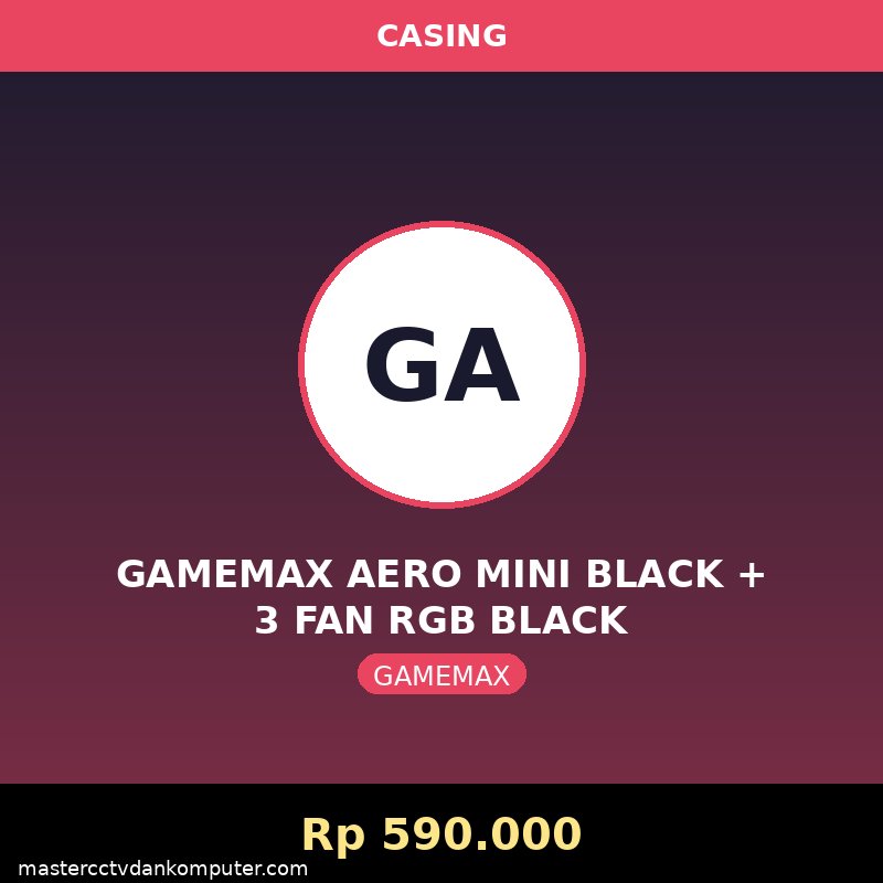 GAMEMAX AERO MINI BLACK + 3 FAN RGB BLACK