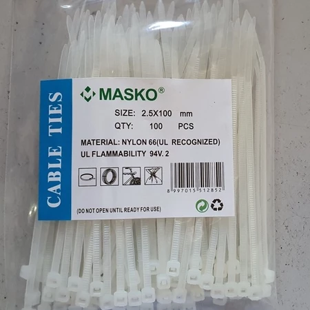 Masko Cable Ties 10Cm ukuran 2,5x100mm isi 100