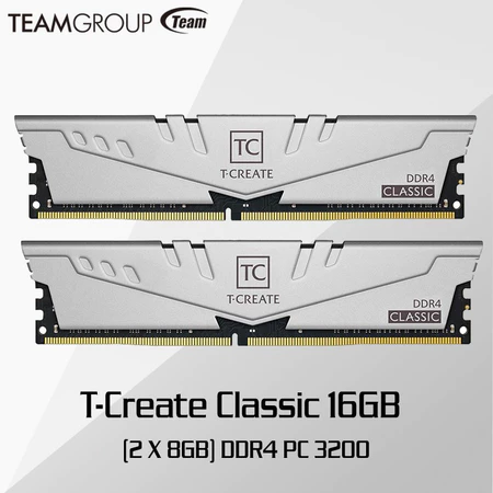 TEAM T-CREATE CLASSIC DDR4 16GB (2x8GB) 3200MHz SILVER