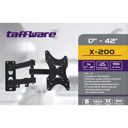 Taffware Bracket TV Telescopic VESA 200 x 200